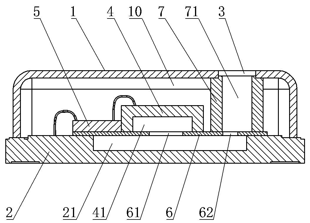 MEMS MIC with front sound cavity and rear sound cavity