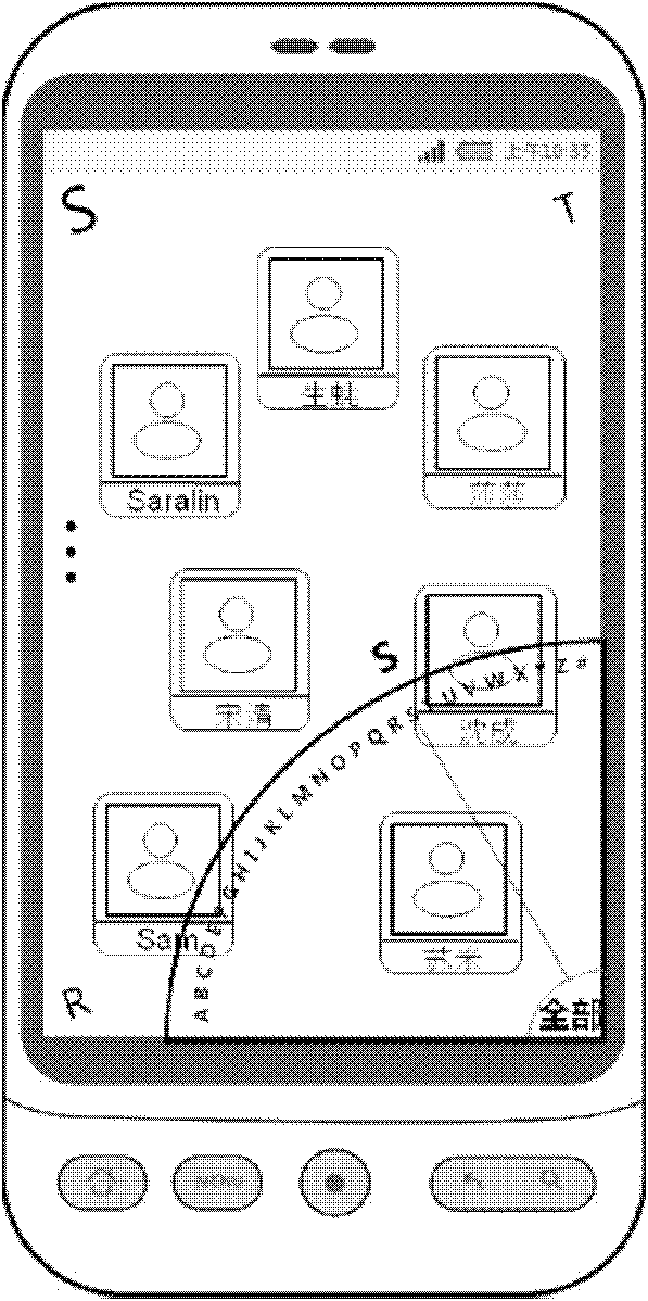 Contact list display method and terminal