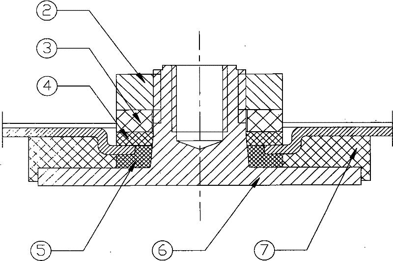 Power lithium battery top cover electrode column sealing connection and explosion-proof device and manufacturing method thereof