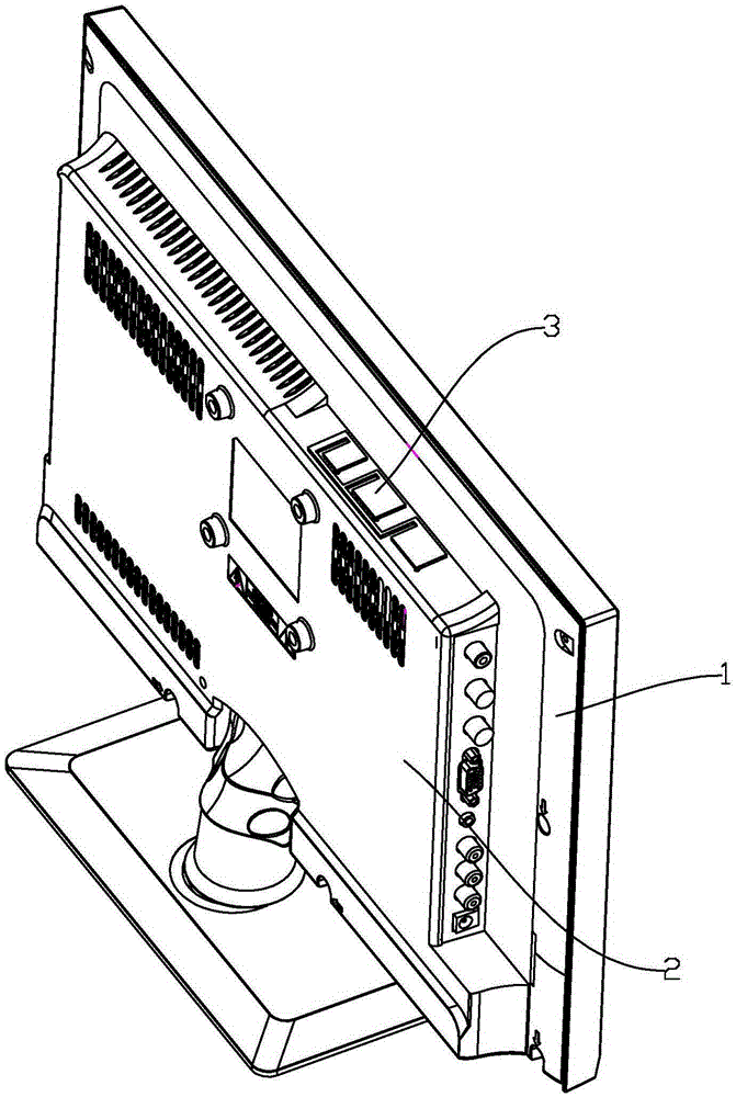 Television with suction-cup fastening type dust-prevention rubber mat