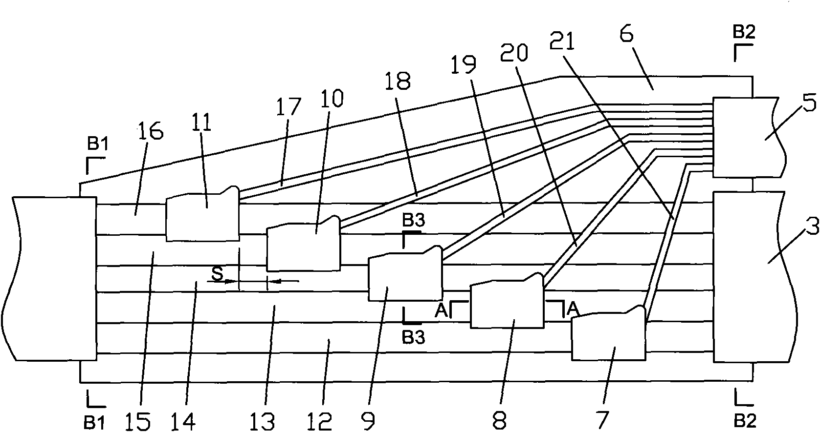 Prefabricated multi-core coaxial branch cable