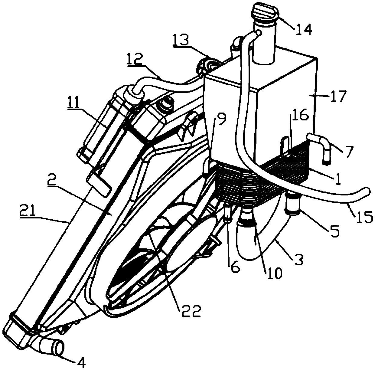 Helicopter oil-water heat exchange device and helicopter