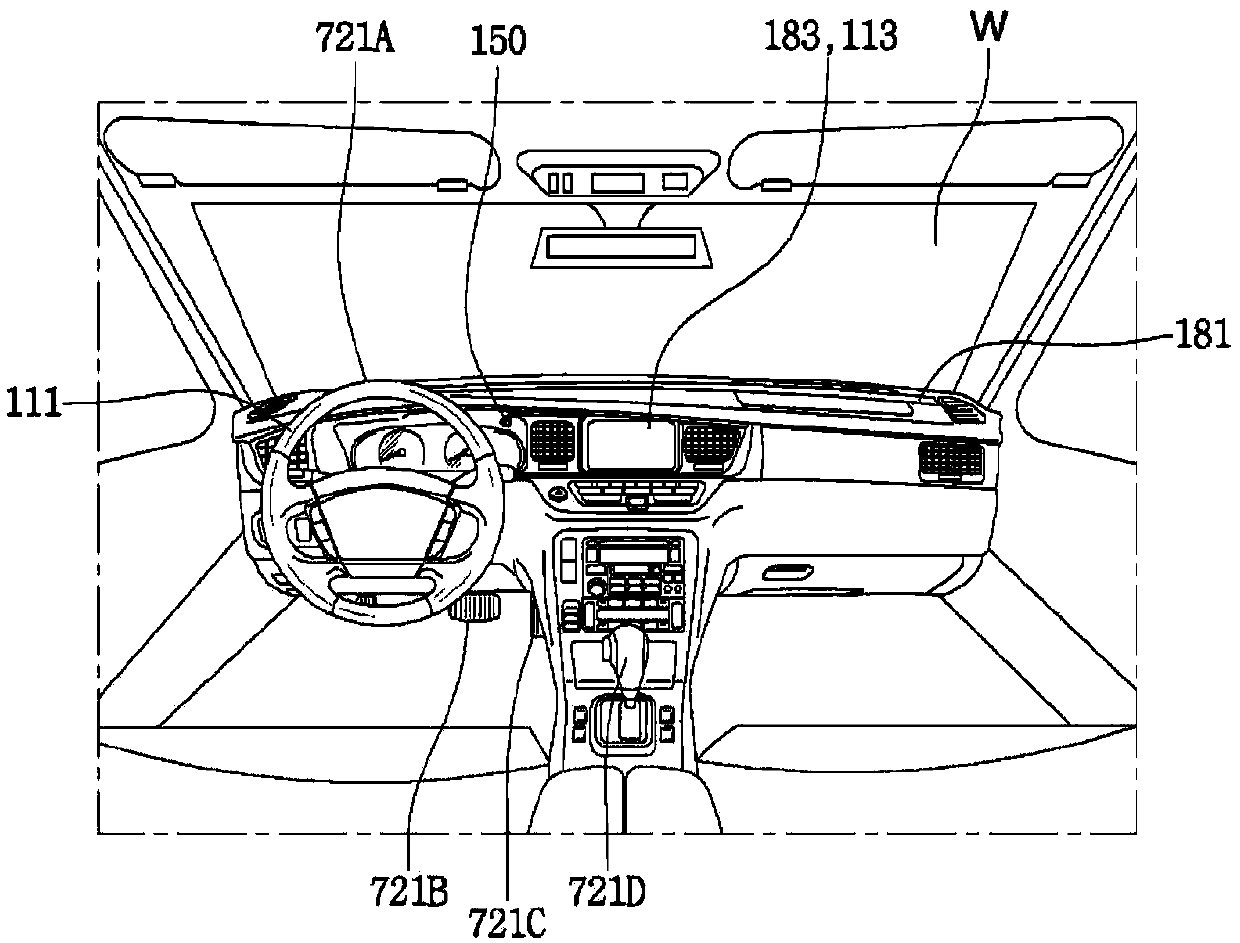 Vehicle driving assistance device and vehicle with same