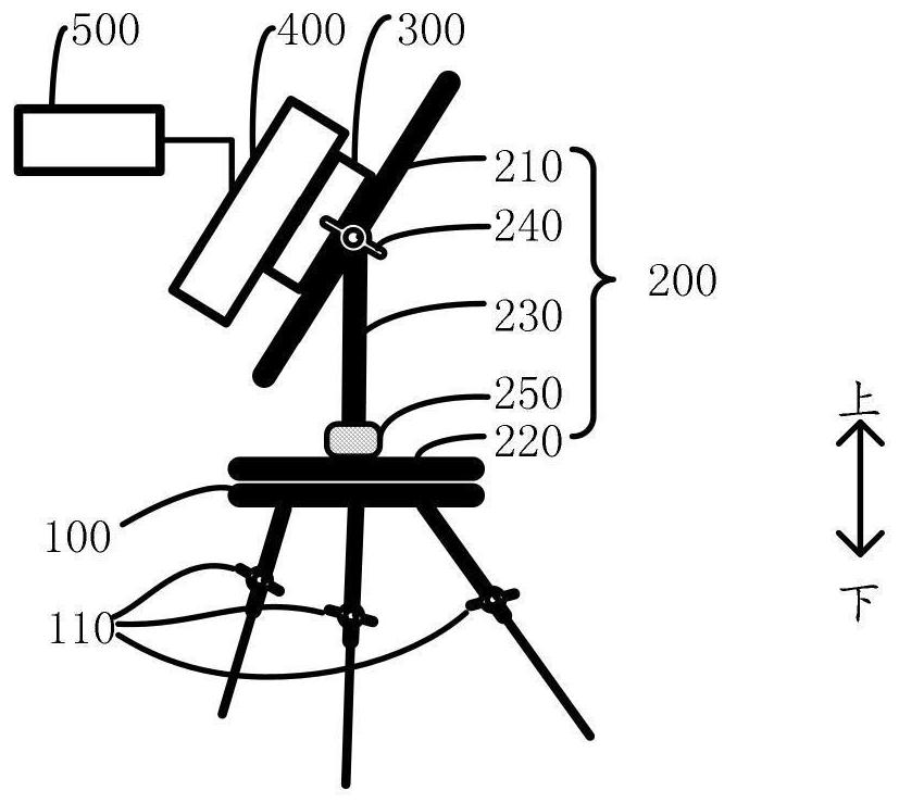 Crane main beam lower deflection measuring device based on image processing