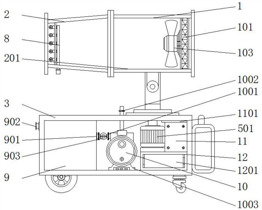 A construction dust removal device