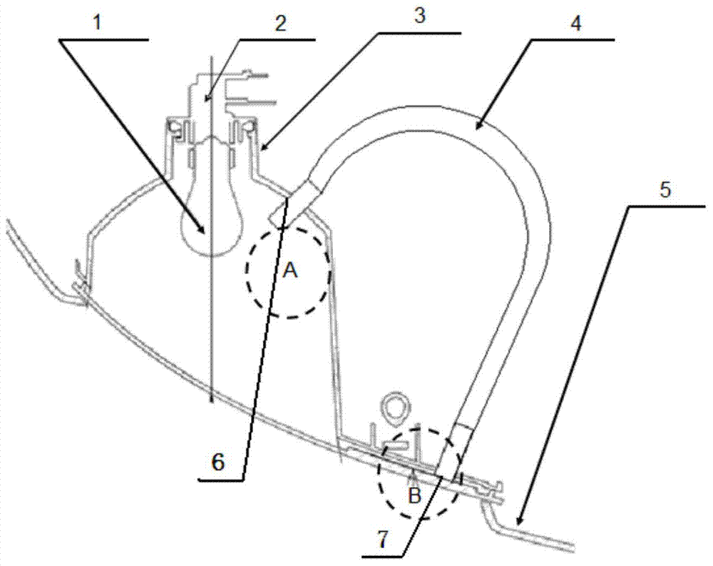 A car lamp structure for preventing car lamp water vapor condensation