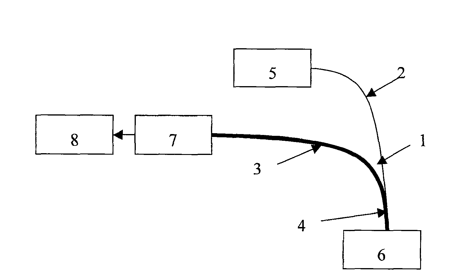 Optical fiber fluorescence biological sensor