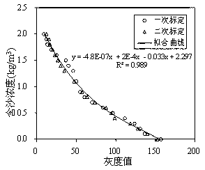 Fine sand settling velocity detection method based on image grey