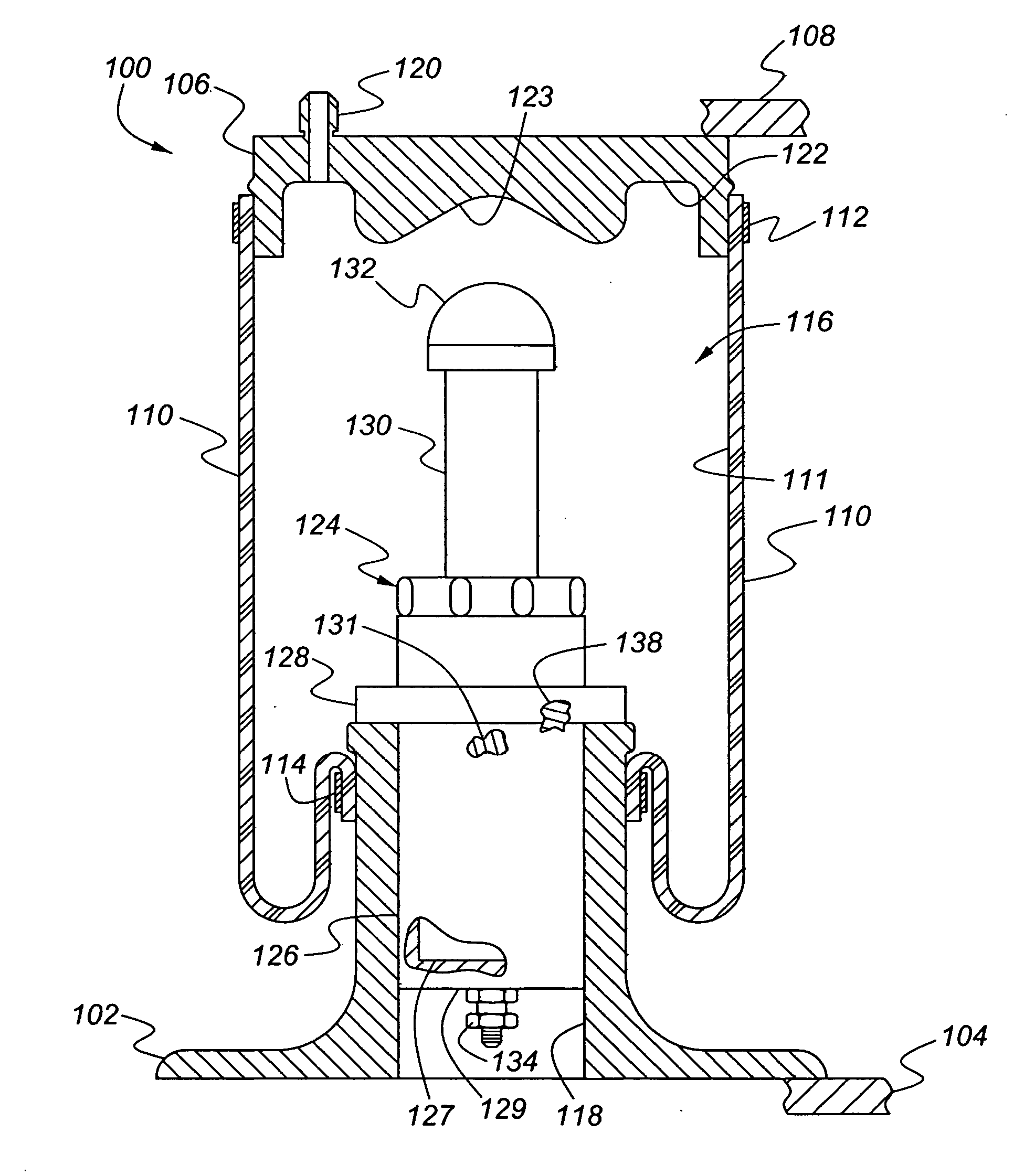 Air spring and jounce shock assembly