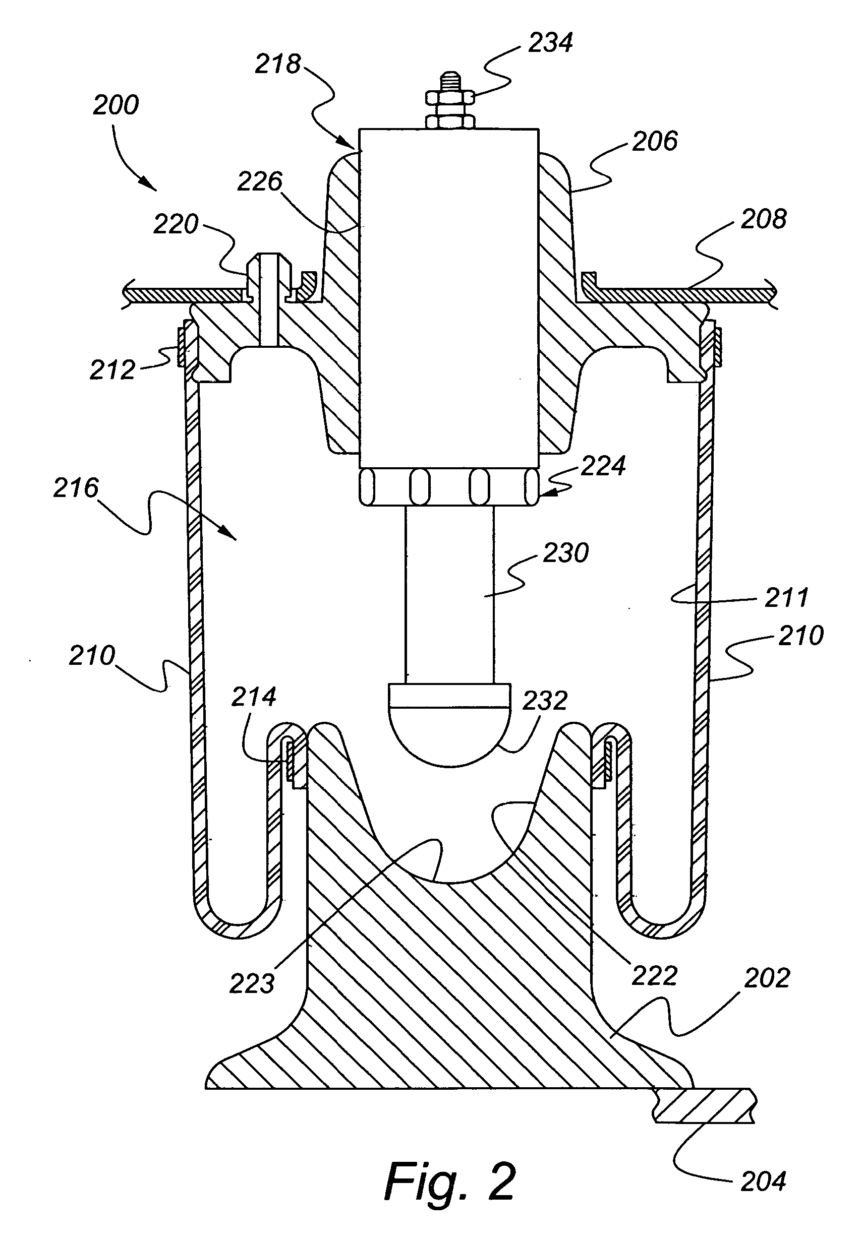 Air spring and jounce shock assembly