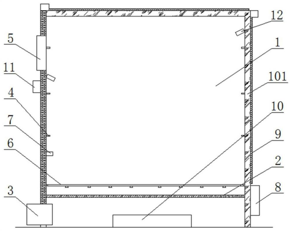 Vitrification sun-curing room for heating cigarette tobacco leaf raw materials for modulation and modulation method