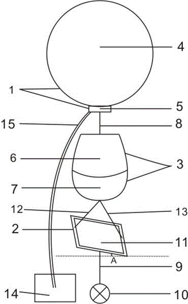 Inclined wind-energy airship carrier device