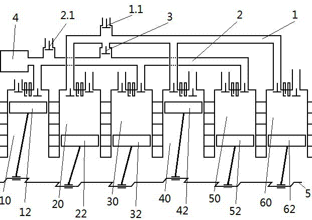 Six-cylinder self-pressurizing engine