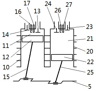 Six-cylinder self-pressurizing engine