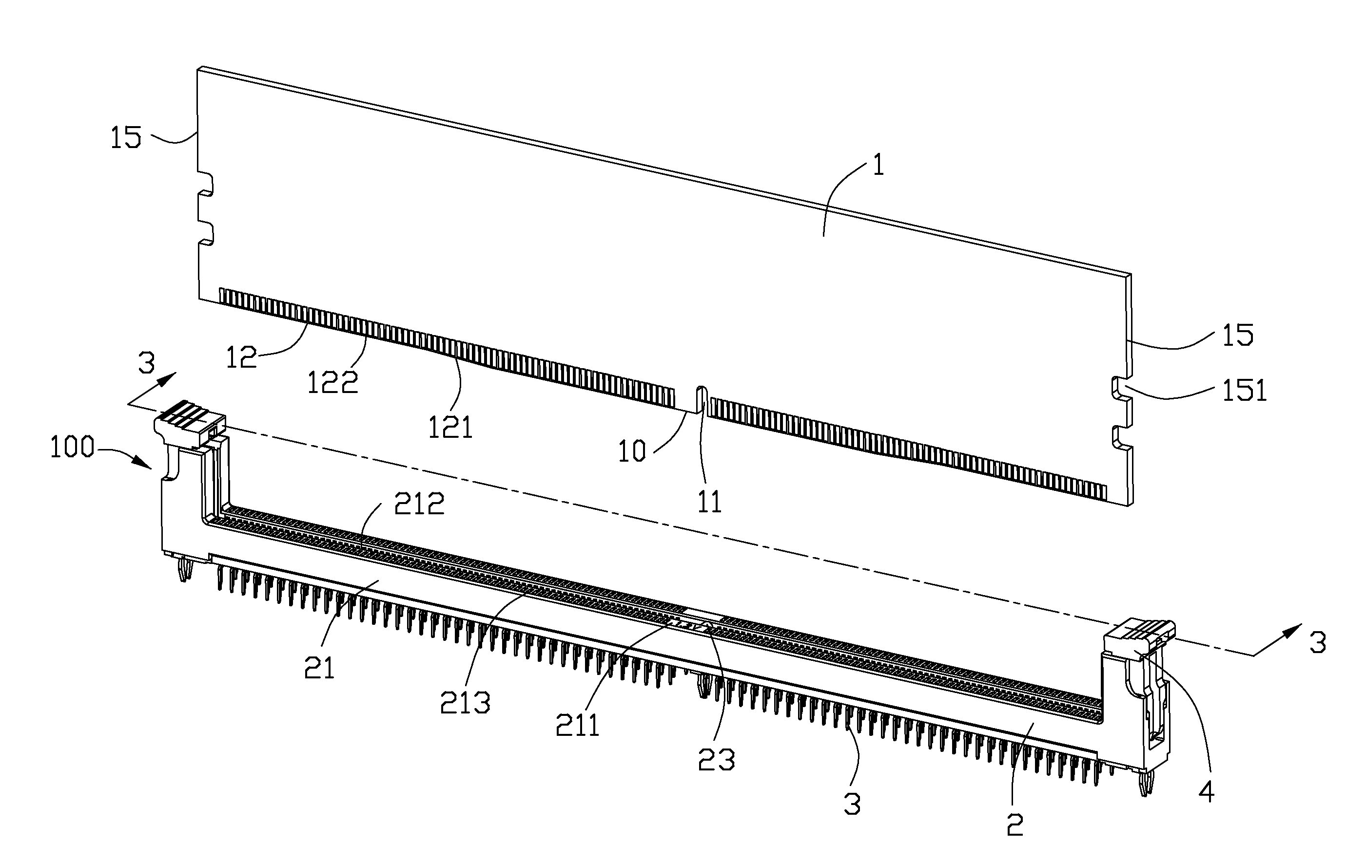 Card edge connector with an improved housing