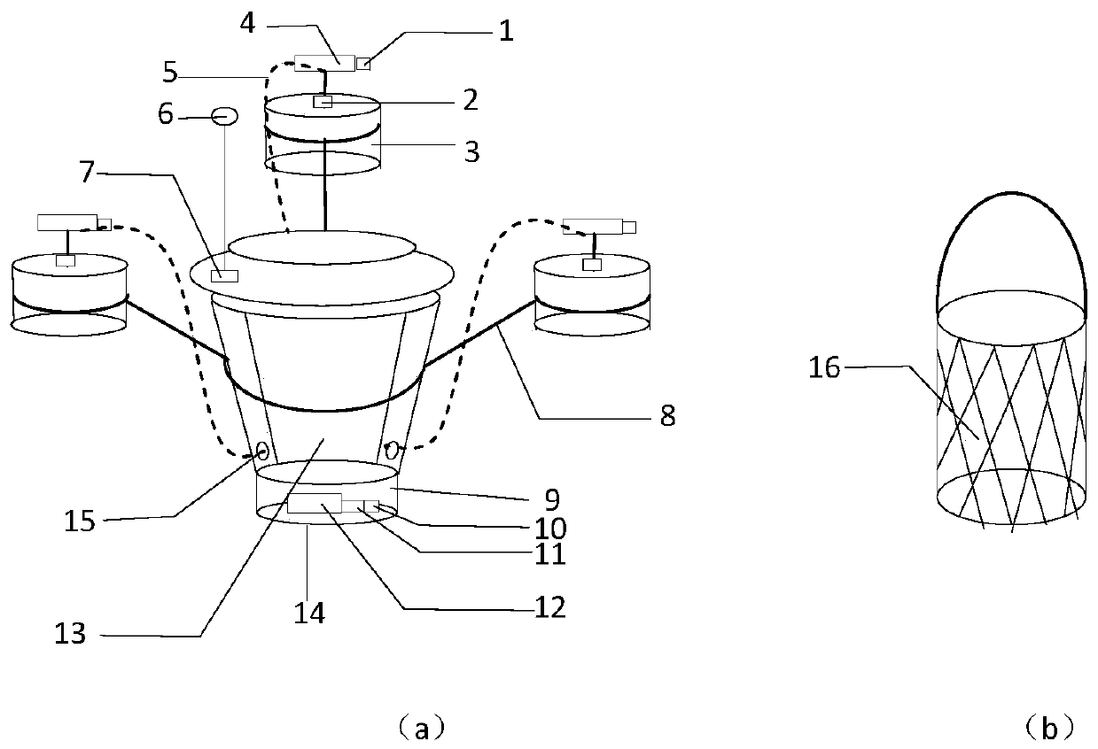 Underwater robot for collecting garbage on surface layer of water body