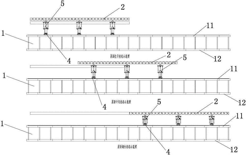 Lifting mechanism of lifting retractable roof