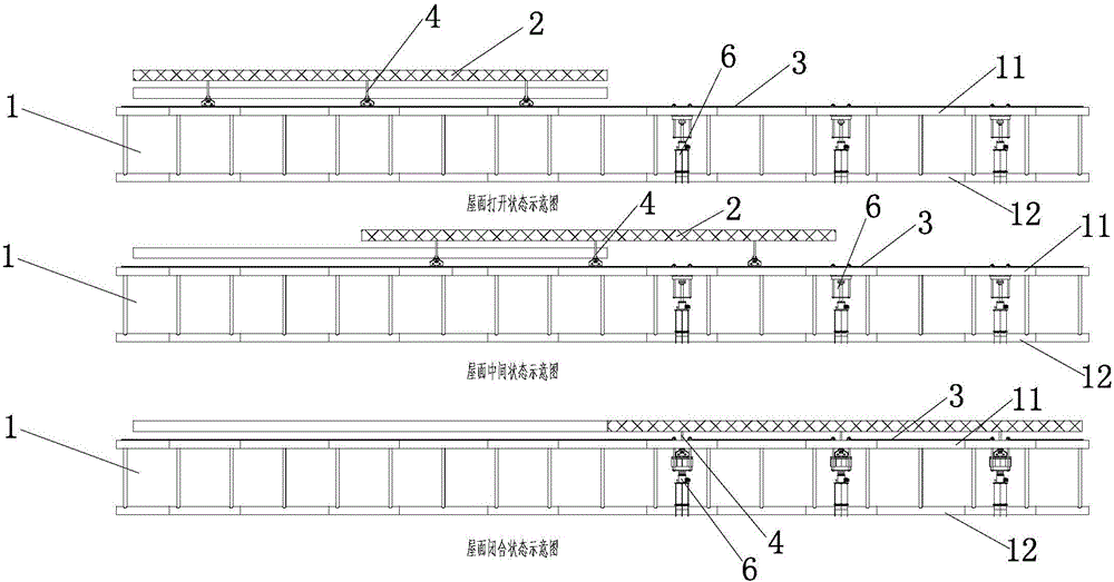 Lifting mechanism of lifting retractable roof