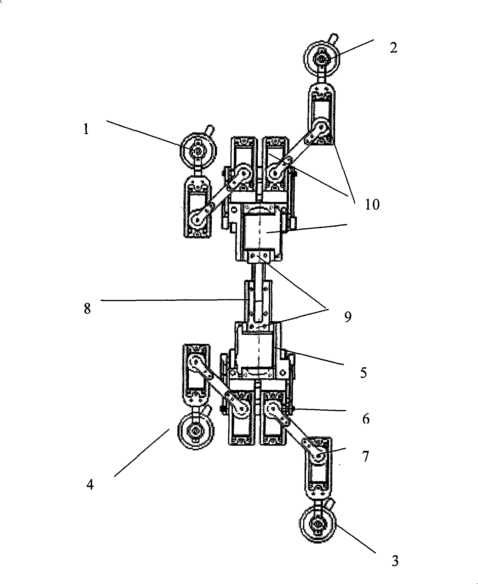 Ground to wall transition wall gecko-intimating robot