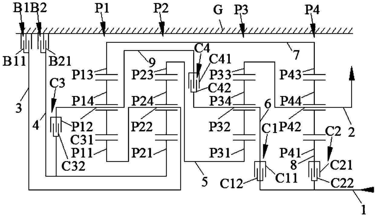 Multi-gear automobile automatic transmission