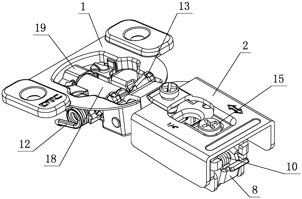 A quick disassembly and assembly structure for furniture hinges