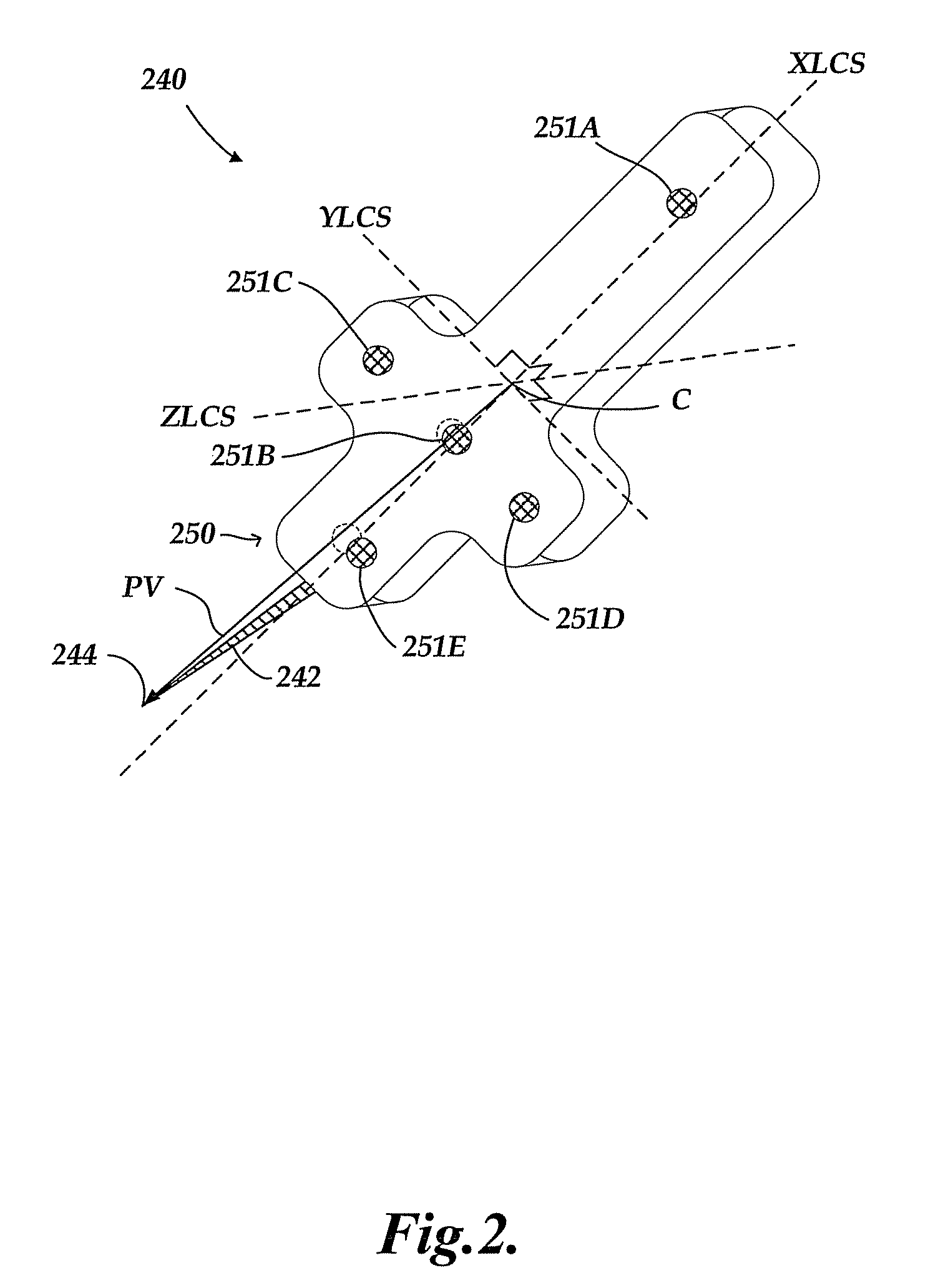 Global calibration for stereo vision probe