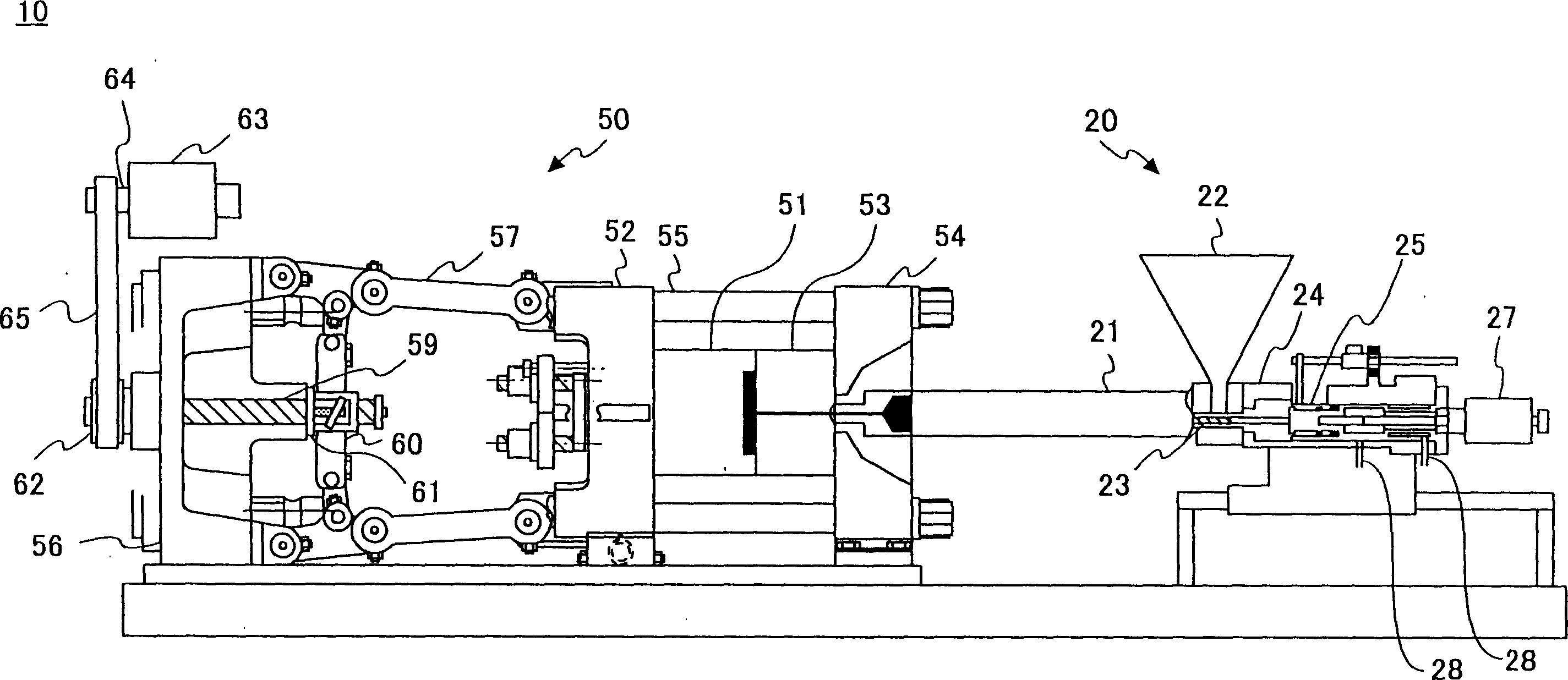 Cooling mechanism and cooling method for driving element of injection moulding machine