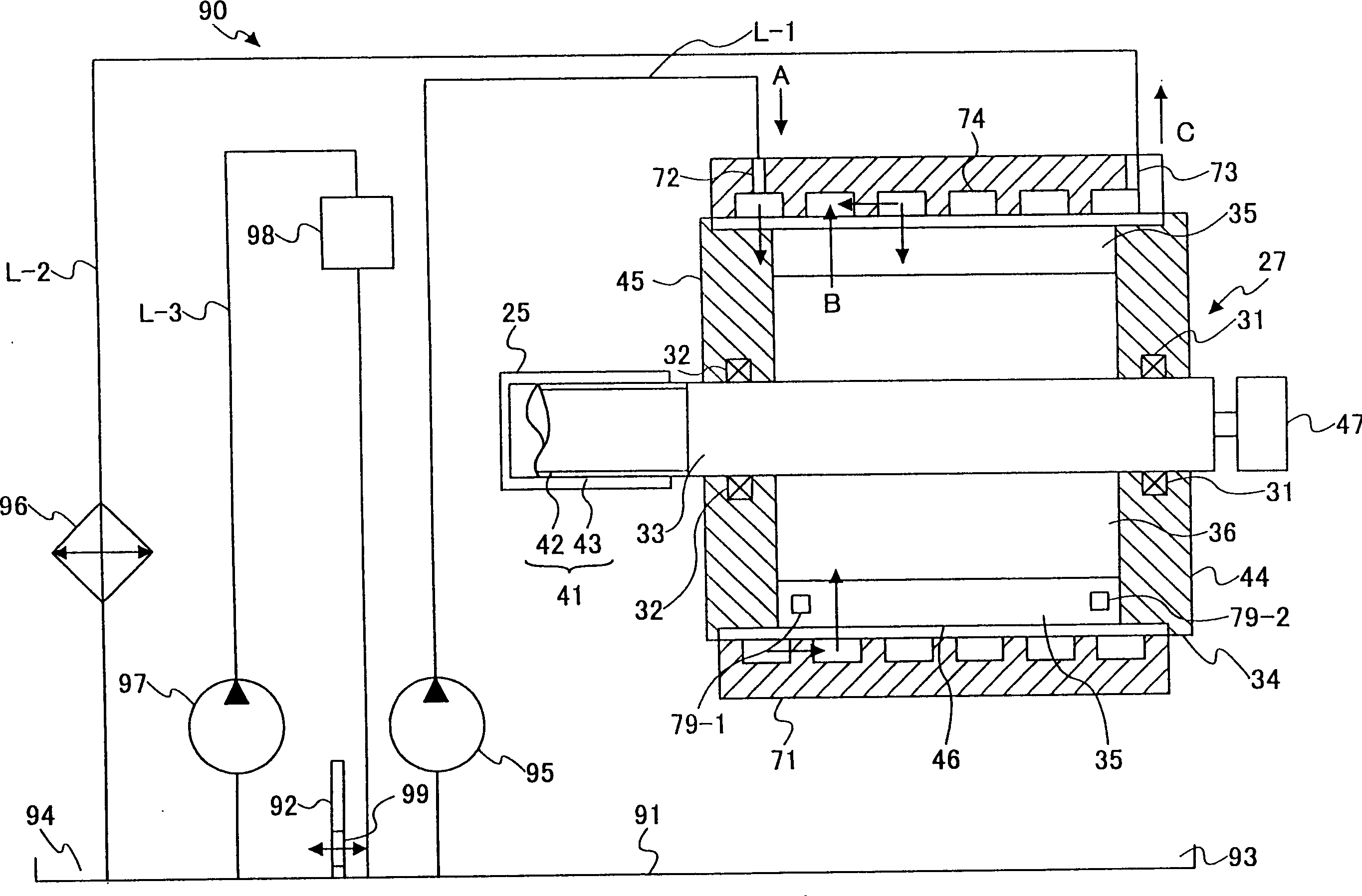 Cooling mechanism and cooling method for driving element of injection moulding machine