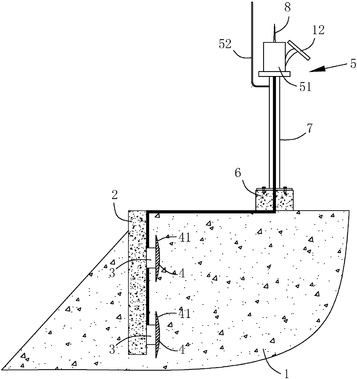 Soil pressure monitoring station and geological disaster monitoring early warning system