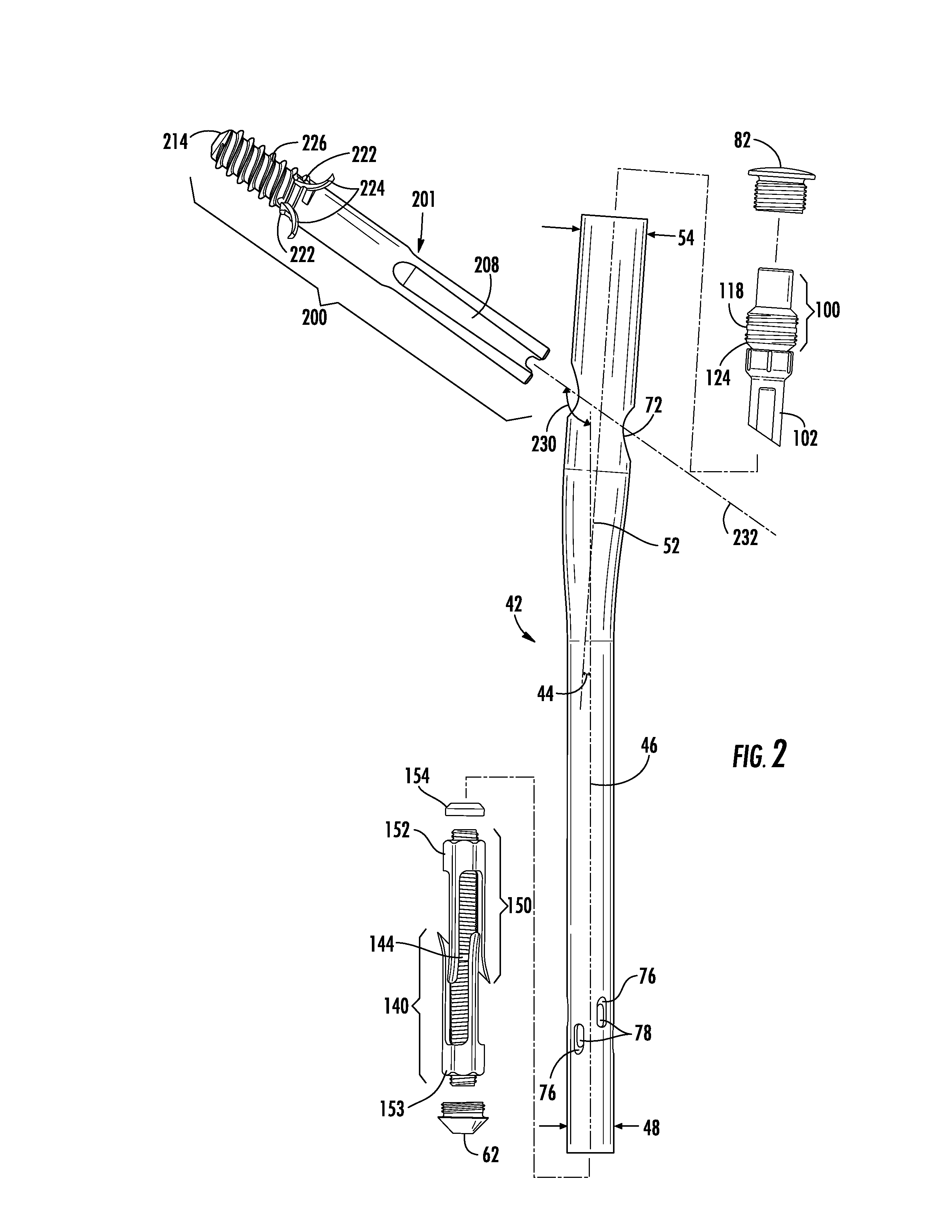 Intramedullary nail system with tang fixation