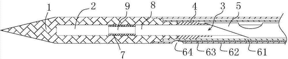 Microwave ablation antenna used for cystic tumor ablation therapy