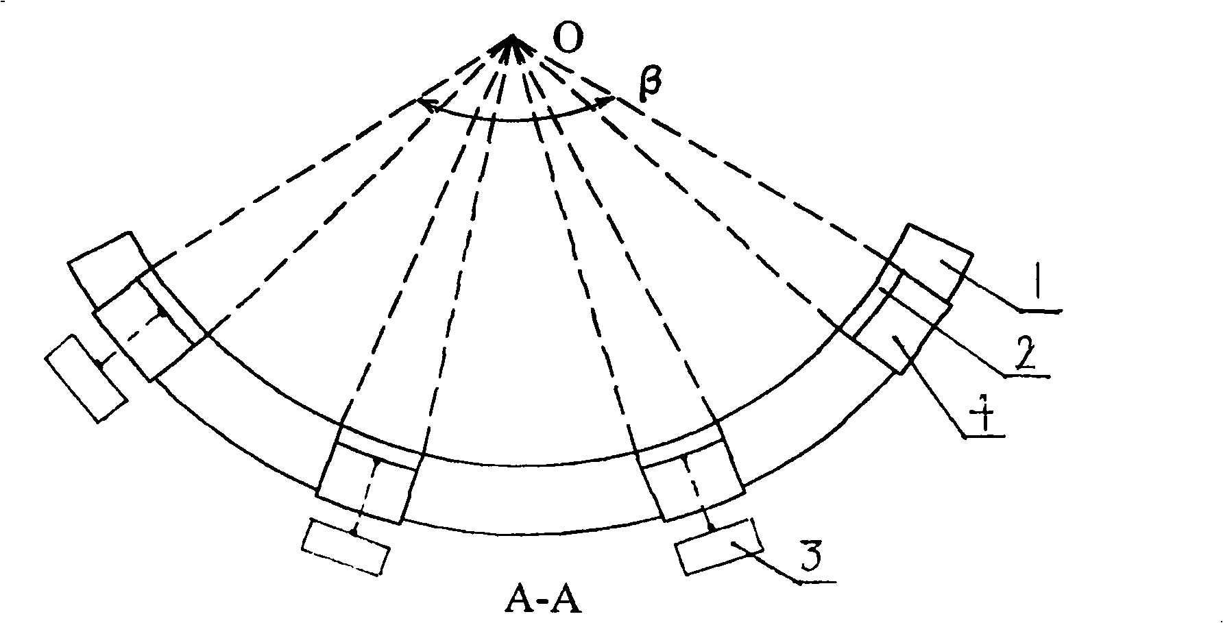 Transducer for supersonic tumor curing instrument