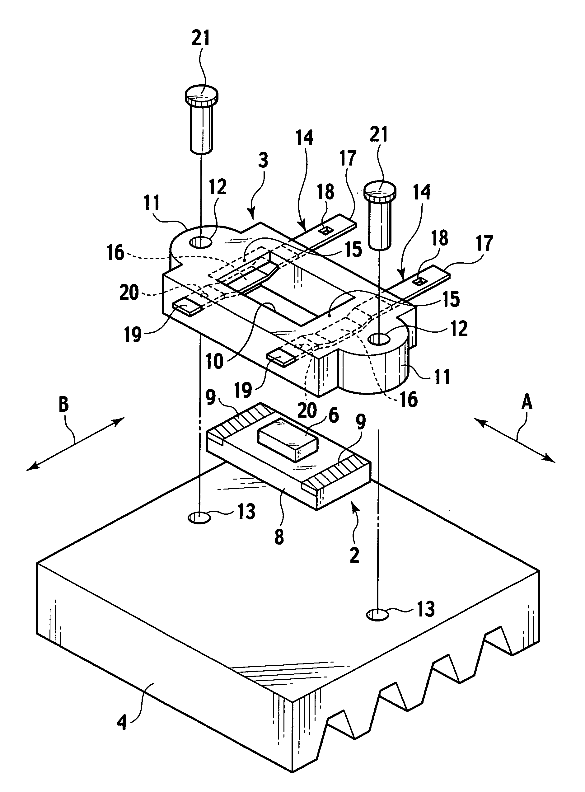 Fixing structure for light emitting diode