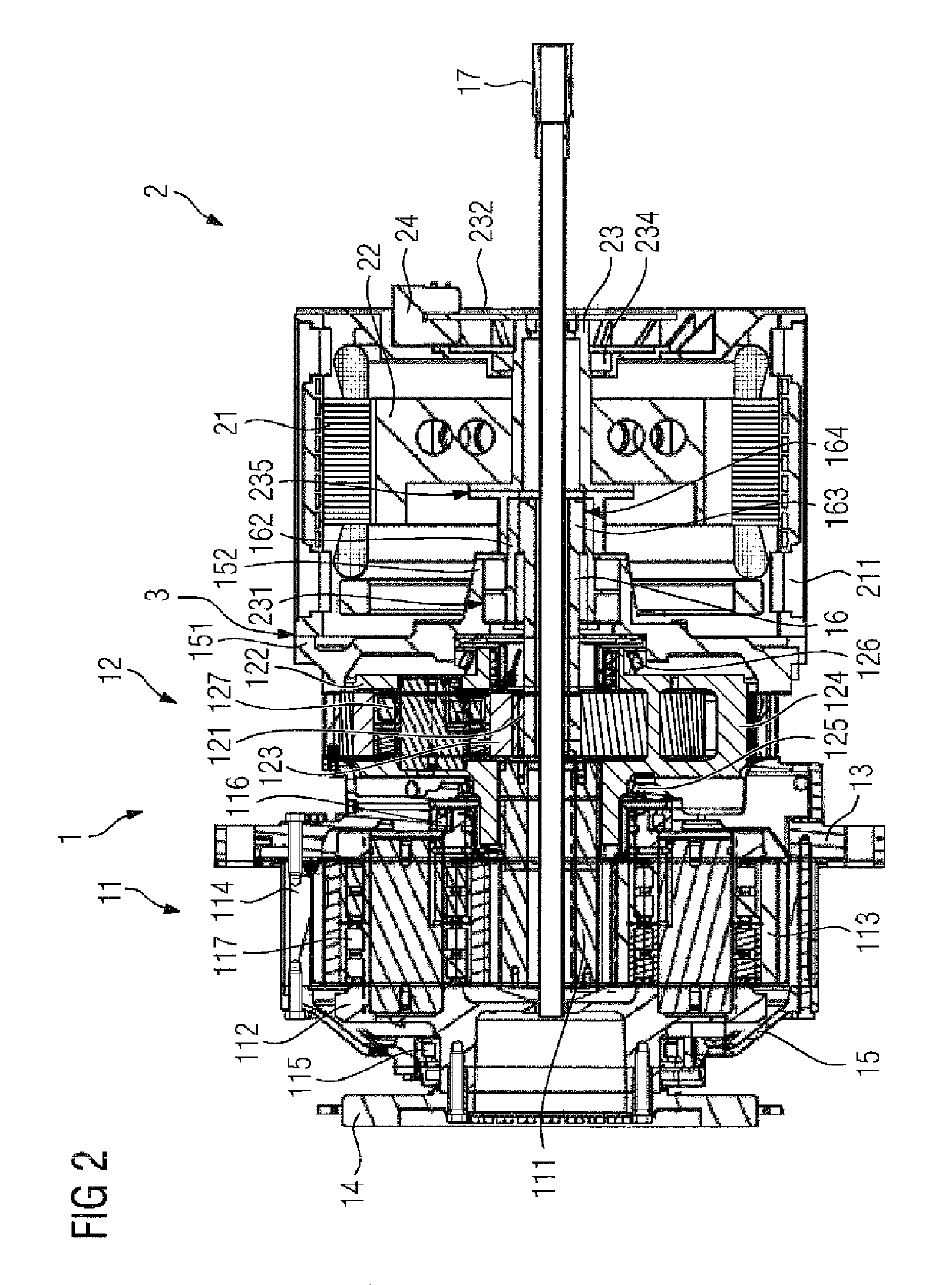 Drive system of a wind turbine