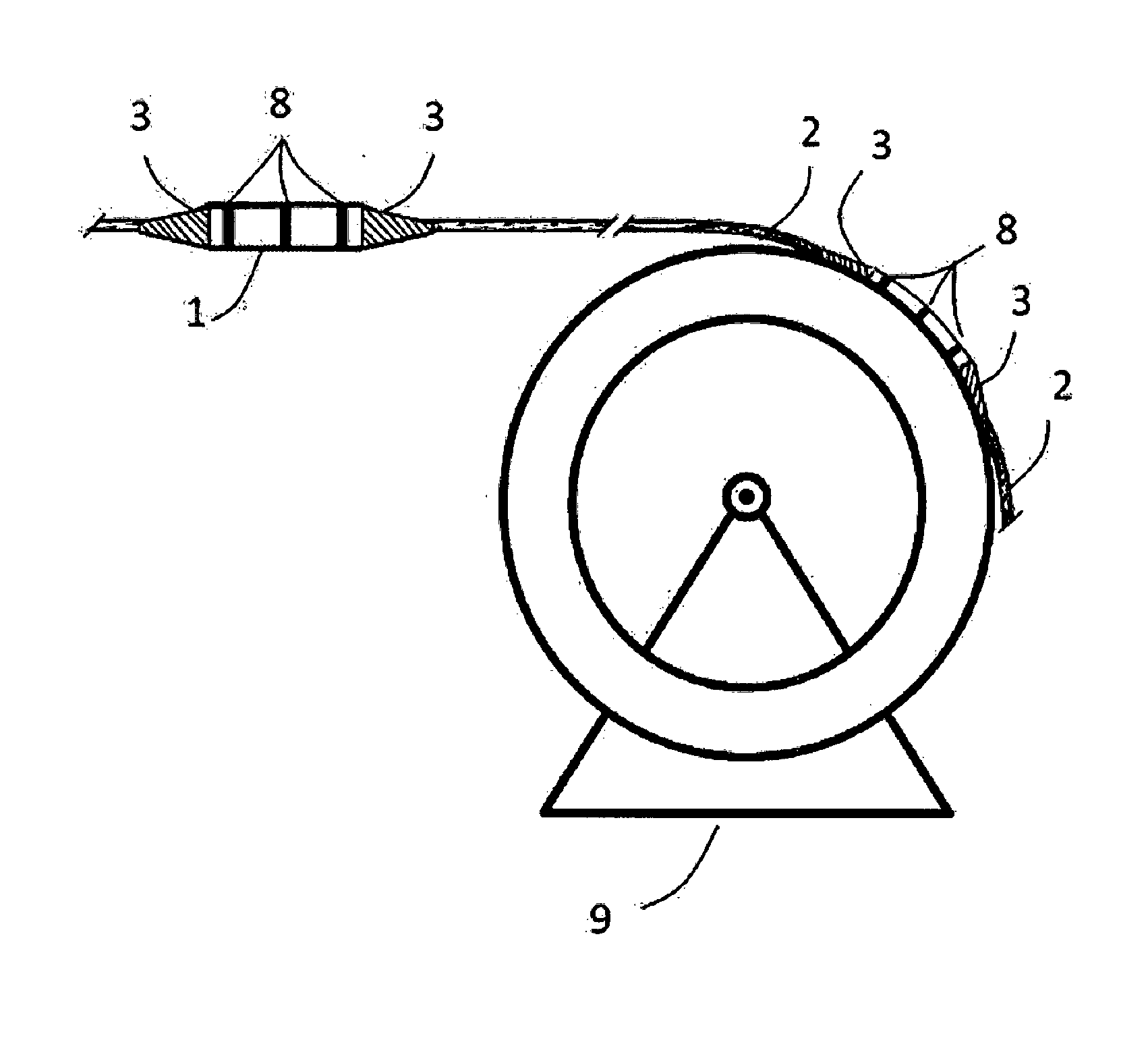 Ocean bottom seismic cable recording apparatus