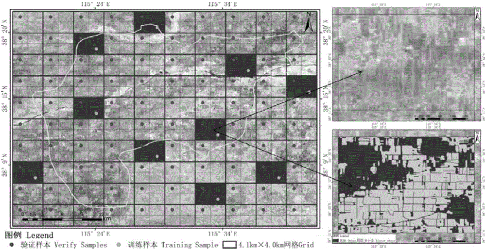 Winter wheat plantation area calculation method based on winter wheat area index