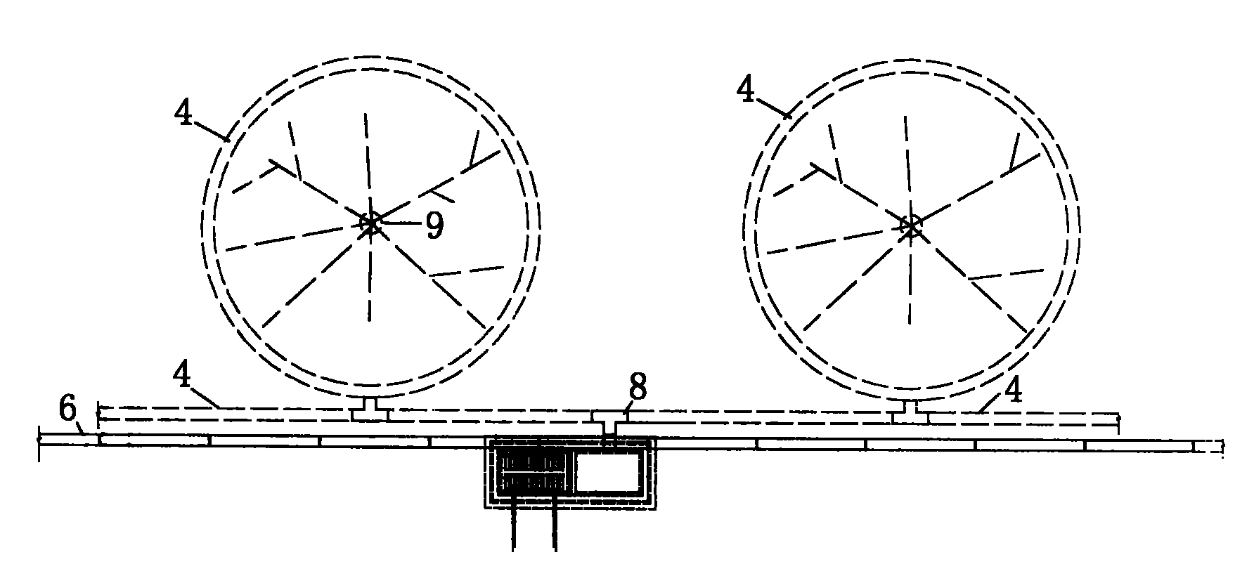 Dispersion type rainwater-collecting infiltrating irrigation device for urban road green area