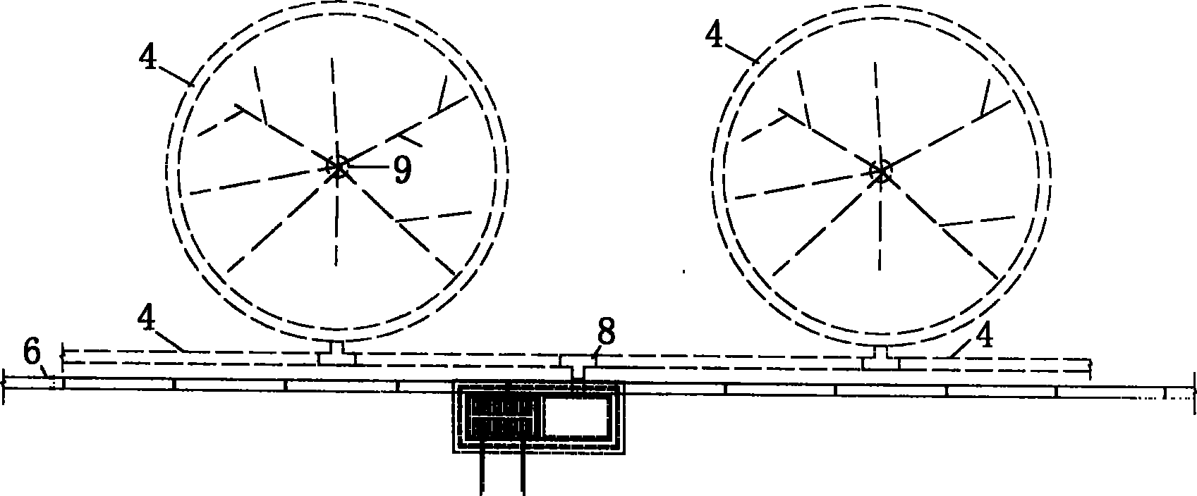 Dispersion type rainwater-collecting infiltrating irrigation device for urban road green area