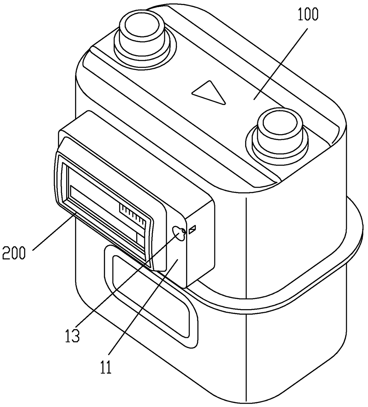 A gas meter with accurate counting and anti-demolition structure