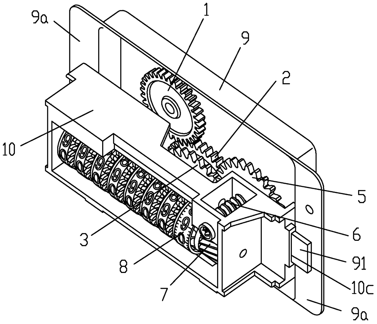 A gas meter with accurate counting and anti-demolition structure