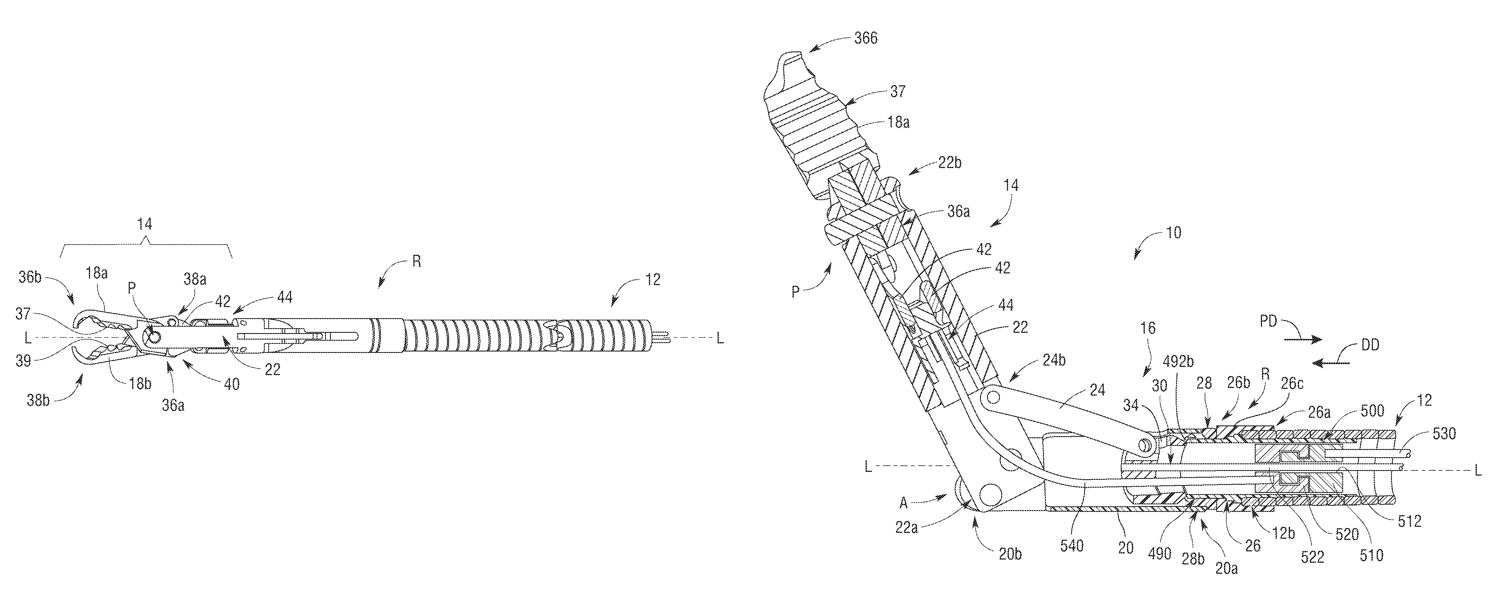 Rotational coupling device for surgical instrument with flexible actuators