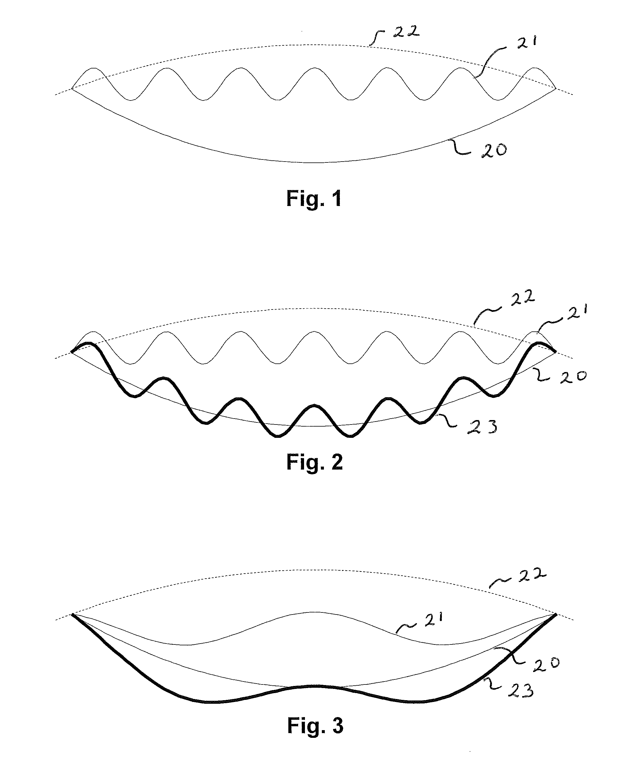 Golf ball dimples defined by superposed curves