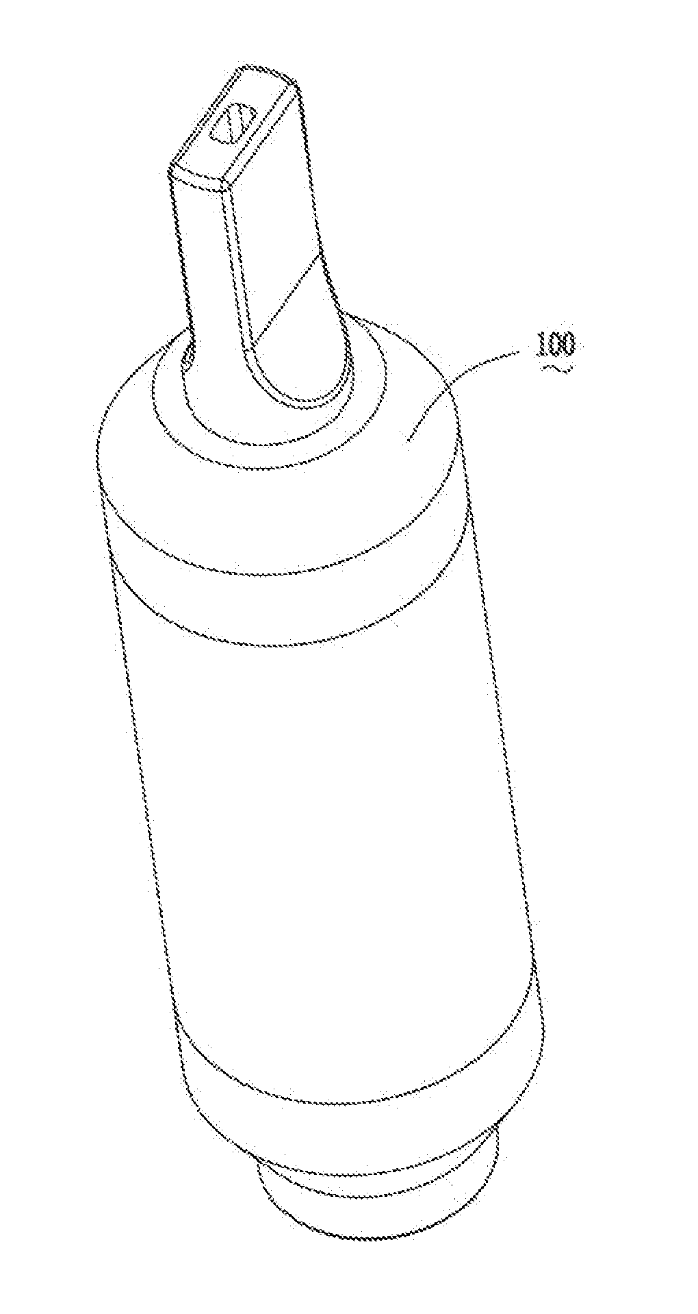 Electronic cigarette with a built-in battery rod