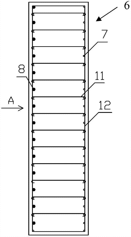 Foundation pit containment structure with prestress ribs on vertical soil-retaining structure and construction method