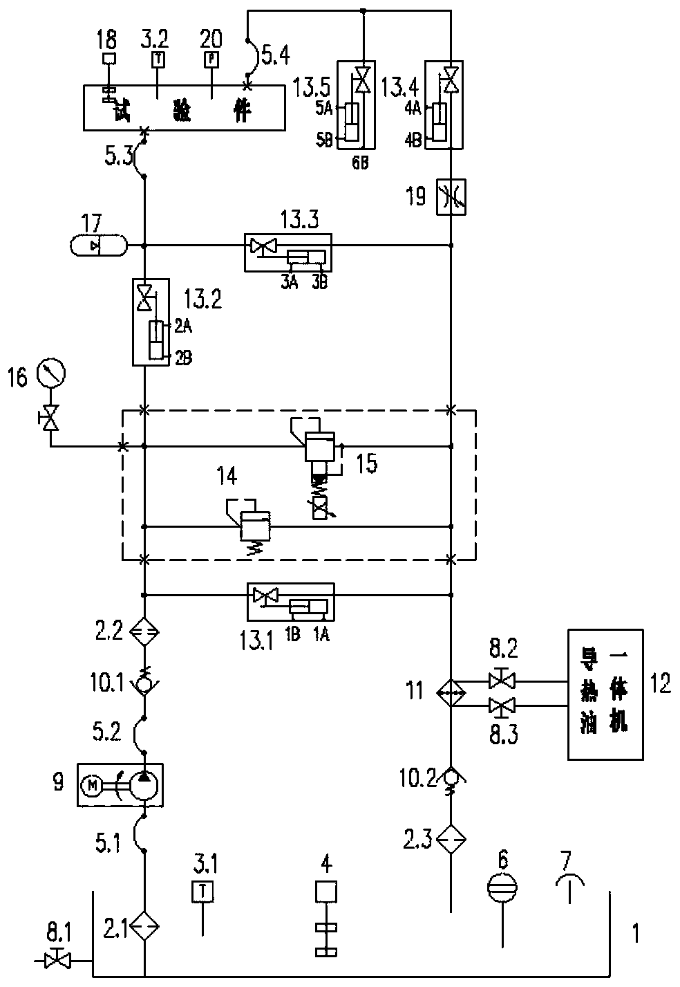 High-voltage automatic-control aircraft fuel testbed oil supply system