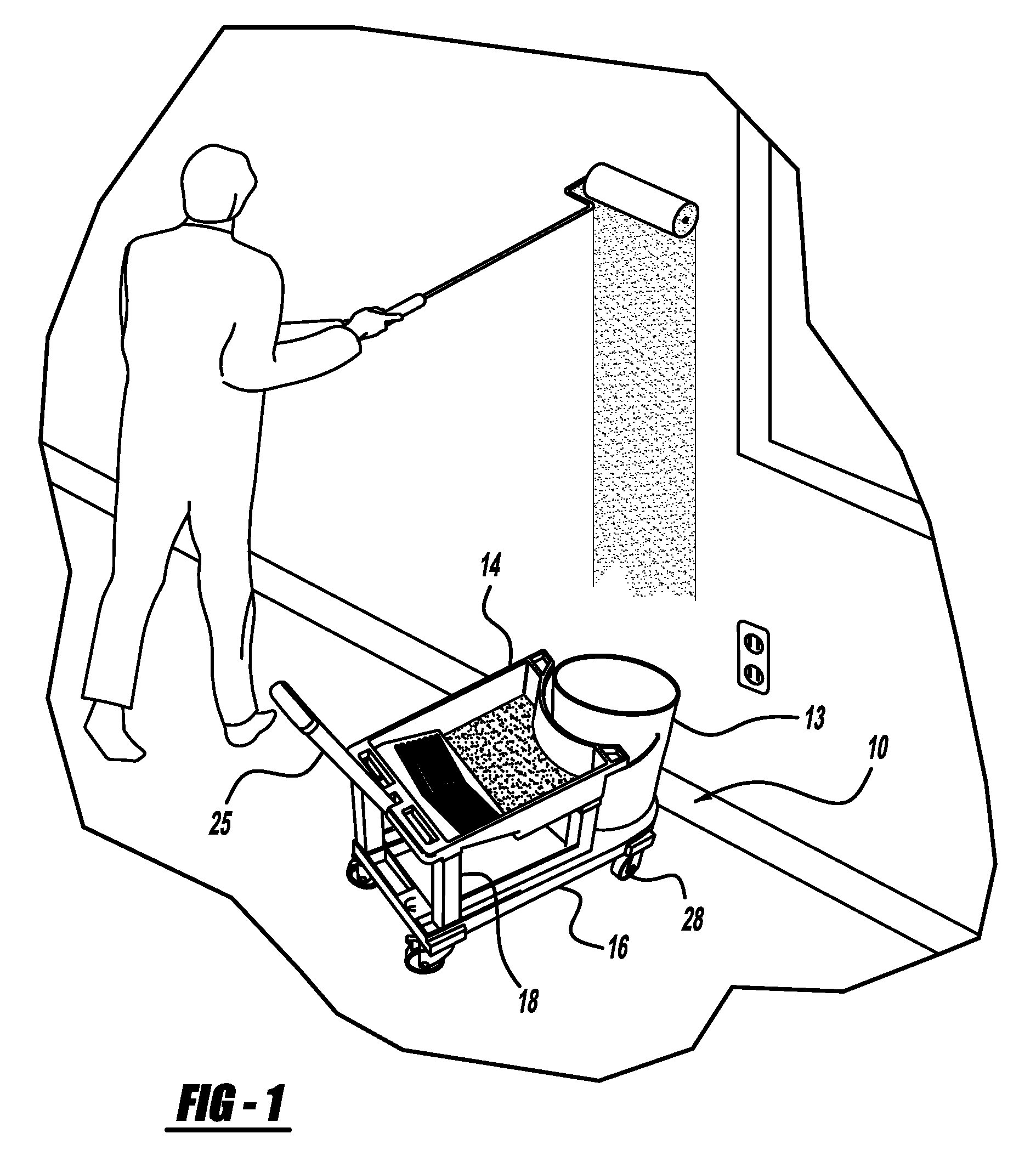 Painters wheeled caddy