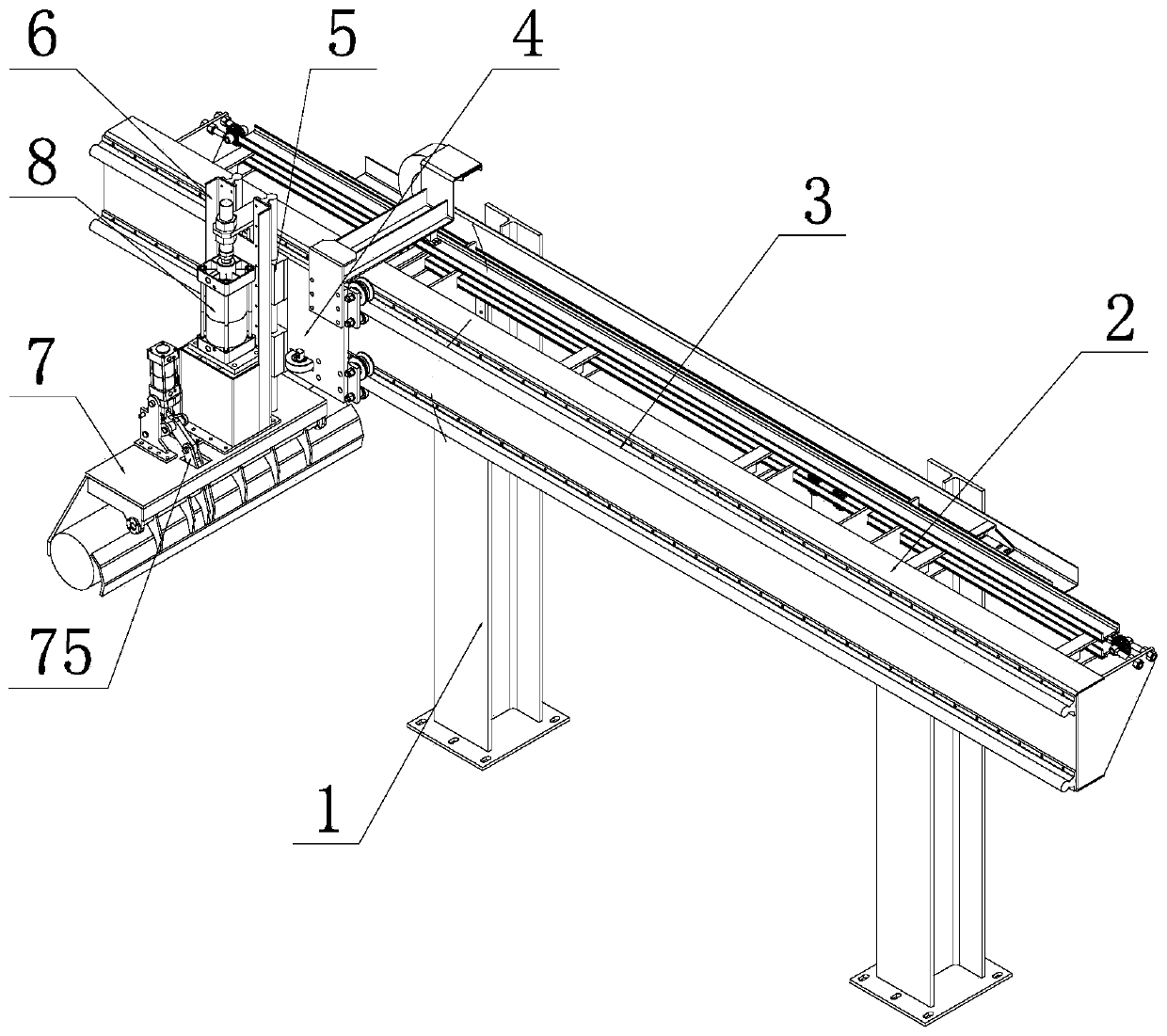 Mechanical hand short bar conveying device