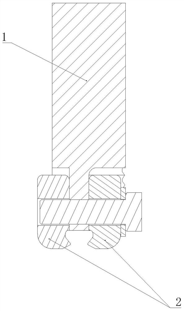 Rail transit turnout busbar transition piece and contact line clamping device