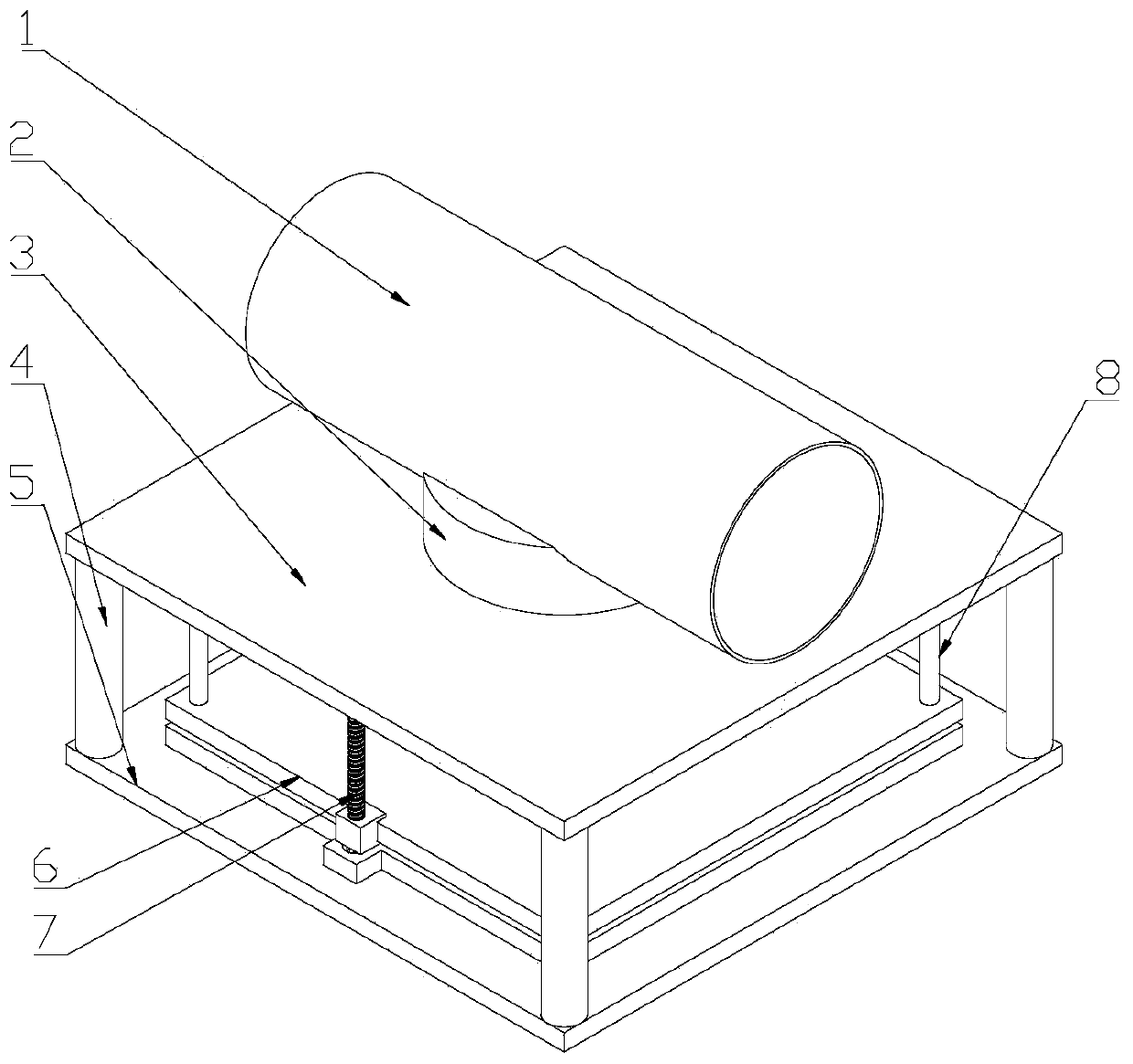 Integrated composite progressive forming device and process of large shell branch pipe flange