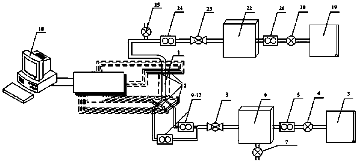 Experiment device for measuring real human body upper respiratory tract model flow field pressure